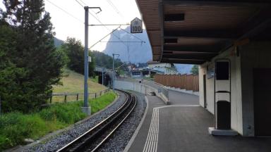 031 A terminál állomása Grindelwald irányába