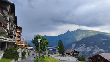 088 Mürren állomásépülete felülnézetből