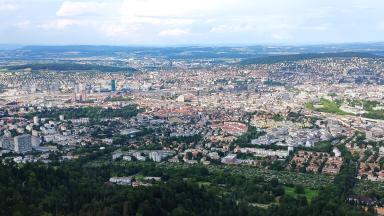 148 Zürich központja az ueltlibergi kilátóból